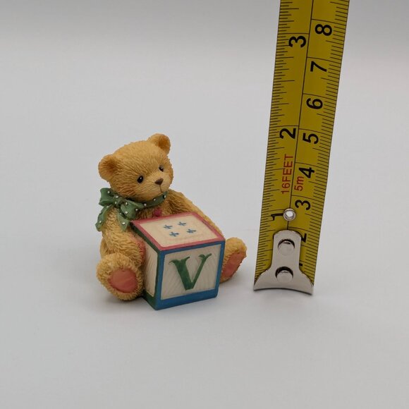 Cherished Teddies Bear with ABC "V" Block (158488V) 1995 - Picture 9 of 10
